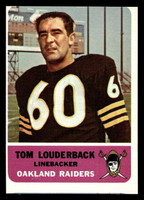 1962 Fleer #75 Tom Louderback Miscut Raiders