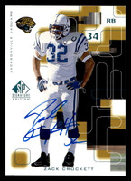 1999 SP Signature Autographs #ZC Zack Crockett ON CARD Auto