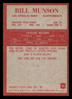 1965 Philadelphia #93 Bill Munson Near Mint+ RC Rookie  ID: 400929