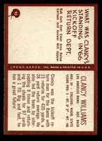 1967 Philadelphia #95 Clancy Williams Near Mint+ RC Rookie  ID: 401190