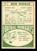 1968 Topps #73 Bob Riggle Near Mint  ID: 401429