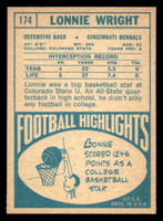 1968 Topps #174 Lonnie Wright Near Mint 