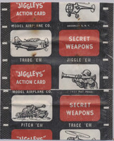 1950's R775-2 Model Airplanes Co  Jiggley's Action Cards "Military"  Wrapper  #*sku36147