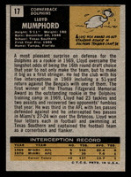 1971 Topps #17 Lloyd Mumphord Near Mint RC Rookie  ID: 402799
