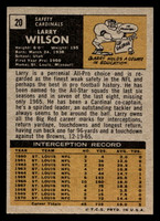 1971 Topps #20 Larry Wilson Ex-Mint  ID: 402805