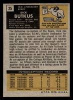 1971 Topps #25 Dick Butkus Ex-Mint  ID: 402814