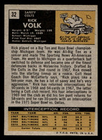 1971 Topps #32 Rick Volk Near Mint RC Rookie  ID: 402828