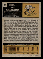 1971 Topps #83 Gale Gillingham Crease Packers