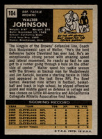 1971 Topps #104 Walter Johnson Near Mint+  ID: 402984