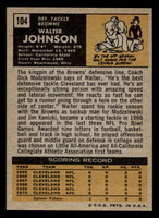 1971 Topps #104 Walter Johnson Near Mint+  ID: 402985