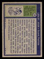 1972 Topps #23 Len St. Jean Near Mint  ID: 403338