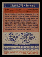 1972-73 Topps #2 Stan Love Ex-Mint  ID: 403606