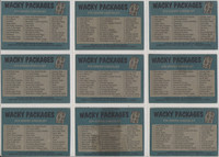 1973/77 Topps Wacky Packages 6th Series Set 33/18 Spills Bad & Spills Bros Check Lists  #*sku36157