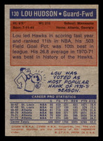 1972-73 Topps #130 Lou Hudson Very Good  ID: 403964