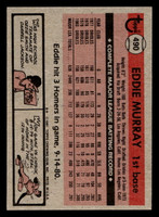 1981 Topps #490 Eddie Murray Near Mint+  ID: 404486