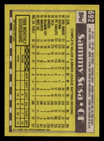 1990 Topps #692 Sammy Sosa Near Mint+ RC Rookie  ID: 404675