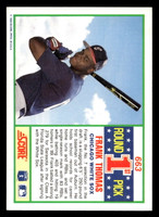 1990 Score #663 Frank Thomas Near Mint+ RC Rookie  ID: 404679