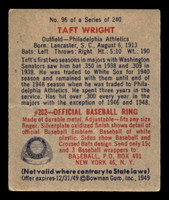 1949 Bowman #96 Taft Wright Very Good 
