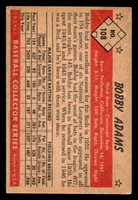 1953 Bowman Color #108 Bobby Adams G-VG  ID: 404749