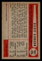 1954 Bowman #15 Richie Ashburn Excellent+  ID: 404764