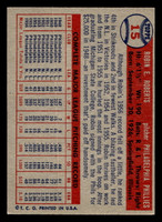 1957 Topps #15 Robin Roberts Excellent+  ID: 404829