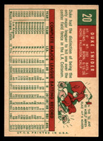 1959 Topps #20 Duke Snider Excellent+  ID: 404914