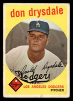 1959 Topps #387 Don Drysdale Very Good  ID: 404928