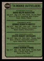 1974 Topps #598 Dave Augustine/Ken Griffey Sr./Steve Ontiveros/Jim Tyrone Rookie Outfielders Ex-Mint RC Rookie  ID: 405639