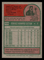 1975 Topps #220 Don Sutton Ex-Mint  ID: 405712