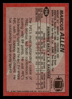 1983 Topps #294 Marcus Allen DP Near Mint+ RC Rookie  ID: 406335