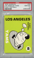 1975 Laughlin Flaky Football #18 Los angeles Yams PSA 10 Gem Mint