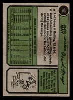 1974 Topps #12 Dave May Ex-Mint 
