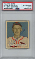 1949 Bowman #111 Red Schoendienst Cardinals Signed Auto PSA/DNA