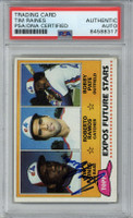 1981 Topps #479 Tim Rock Raines Expos RC Signed Auto PSA/DNA