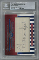 2010 Leaf Sports Icons Update Warren Spahn 22/22 Signed Auto Beckett