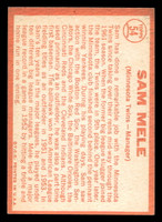 1964 Topps #54 Sam Mele MG Excellent+  ID: 408683