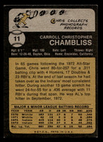1973 Topps #11 Chris Chambliss UER Ex-Mint  ID: 409039