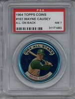 1964 Topps Coins #161 Wayne Causey AS Near Mint PSA 7 NM A.L. On Back  ID: 409419