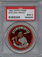 1964 Topps Coins #147 Dick Groat AS Mint PSA 9 Mint  ID: 409428