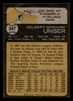 1973 Topps #247 Del Unser Very Good 