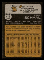 1973 Topps #416 Paul Schaal Near Mint  ID: 409715