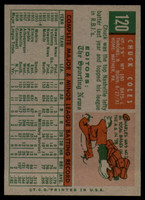 1959 Topps #120 Chuck Coles RS, UER VG RC Rookie ID: 86514