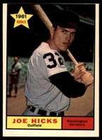 1961 Topps #386 Joe Hicks VG Very Good 