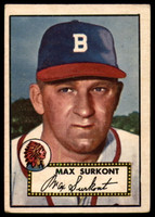 1952 Topps #302 Max Surkont EX Excellent RC Rookie