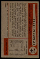 1954 Bowman #44 Harry Perkowski Very Good  ID: 134507