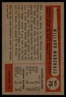 1954 Bowman #70 Willard Marshall Excellent 