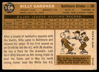 1960 Topps #106 Billy Gardner Very Good  ID: 152856