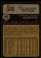 1973 Topps #468 Tom Griffin Signed Auto Autograph 