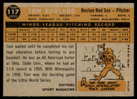 1960 Topps #117 Tom Borland RS Near Mint  ID: 196089