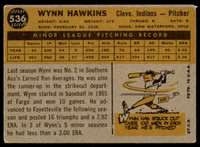 1960 Topps #536 Wynn Hawkins Very Good RC Rookie 